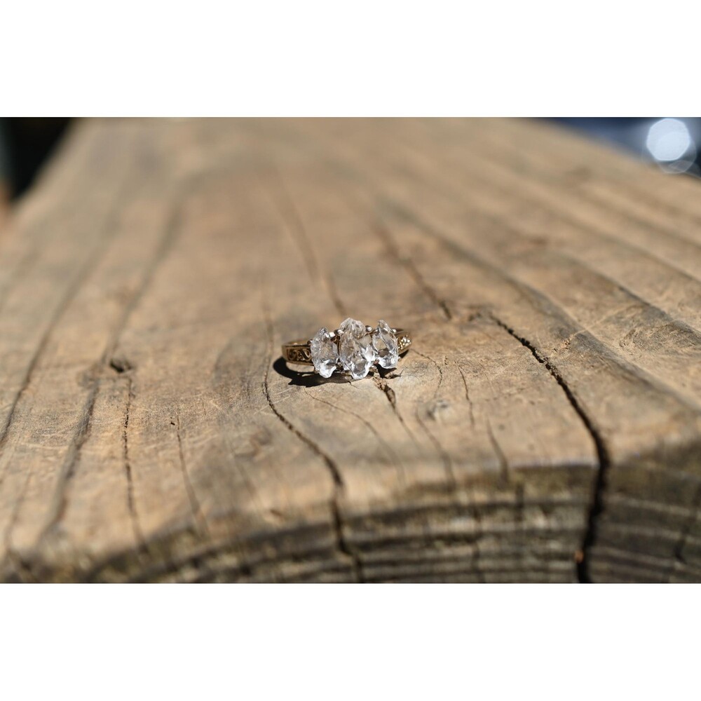 Size 9 Oval Lake County Diamond Ring, 14k White Gold, Ethically Sourced